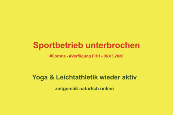Sportbetrieb unterbrochen